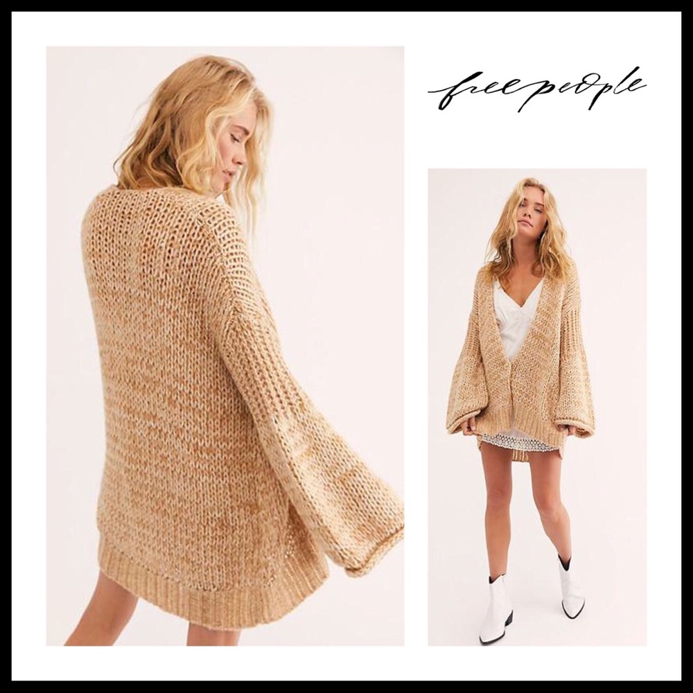 FREE PEOPLE BOHO CARDI LONG CARDIGAN A2C - Picture 8 of 16